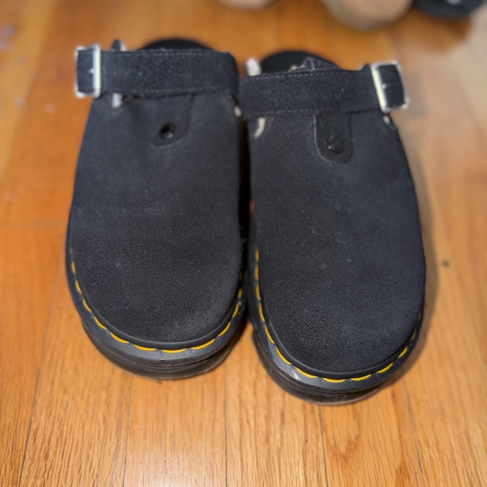 Dr. Martens Zebzag Suede Platform Mules
